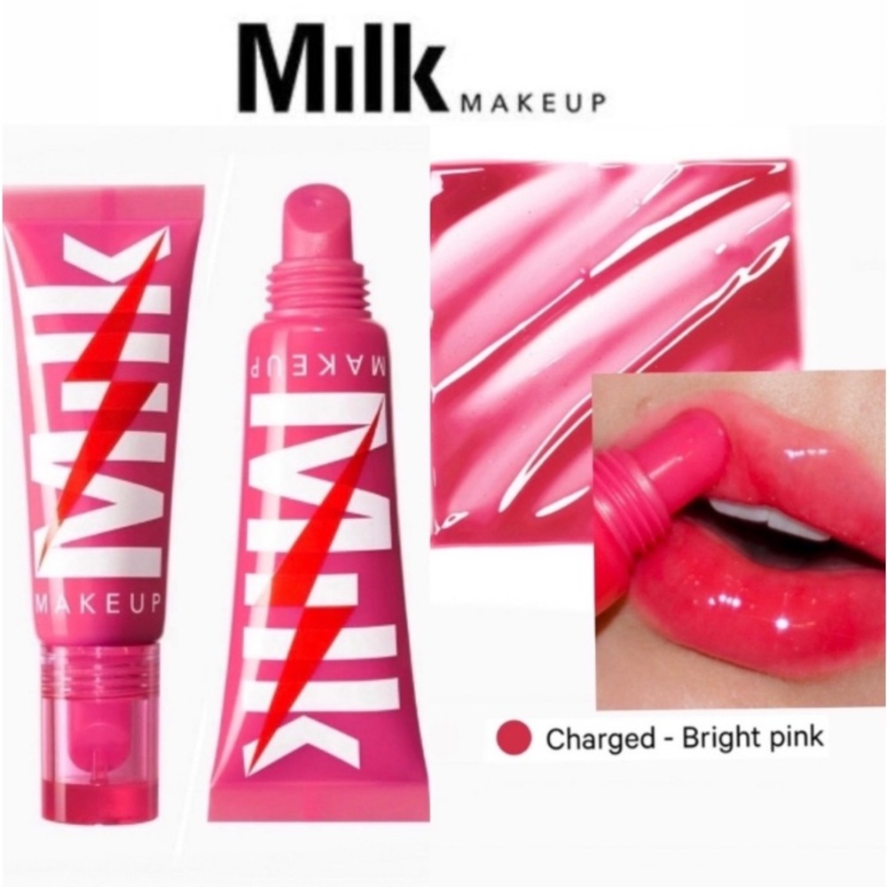 Milk Makeup Charged pink extra charged lip plumper glossy and plumping